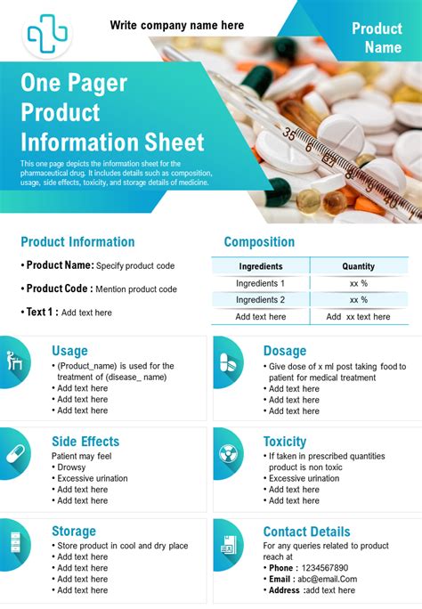 Product Information Sheet 